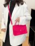 Neon Pink Flap Square Bag