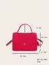 Neon Pink Flap Square Bag