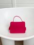 Neon Pink Flap Square Bag