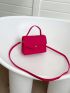 Neon Pink Flap Square Bag