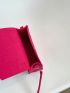 Neon Pink Flap Square Bag