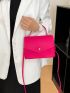 Neon Pink Flap Square Bag