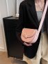 Minimalist Saddle Bag Mini Flap Pink