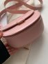 Minimalist Saddle Bag Mini Flap Pink