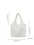 Minimalist Shopper Bag Ruched Detail Preppy