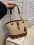 Two Tone Shoulder Bag Medium Twist Lock