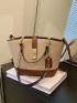 Two Tone Shoulder Bag Medium Twist Lock