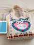 Cartoon Graphic Shopper Bag Large Capacity Preppy