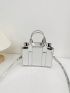 Crocodile Embossed Square Bag Mini Double Handle Funky