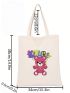 Cartoon Graphic Shopper Bag Small Preppy