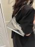 Crocodile Embossed Baguette Bag Small Zipper Funky