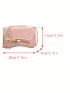 Mini Flap Square Bag Metal Decor Pink  Chain Strap