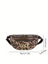 Medium Zipper Fanny Pack Leopard Pattern Adjustable-strap