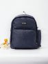 Medium Zipper Classic Backpack Letter Graphic High-capacity Adjustable-strap