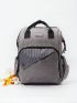 Letter Patch Classic Backpack Colorblock For Daily