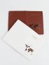 2pcs Letter Graphic Passport Case Bifold