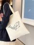 Cartoon Graphic Shopper Bag Small Preppy