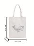 Cartoon Graphic Shopper Bag Small Preppy