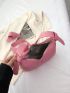 Minimalist Hobo Bag Medium Zipper Pink