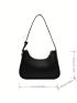 PU Hobo Bag Plain Adjustable Strap