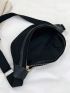 Medium Waist Bag Solid Color Fashion Style