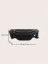 Medium Waist Bag Solid Color Fashion Style