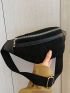 Medium Waist Bag Solid Color Fashion Style