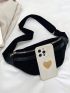 Medium Waist Bag Solid Color Fashion Style