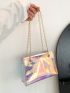 Mini Square Bag PVC Holographic Funky, Clear Bag