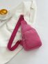 Mini Sling Bag Solid Neon Pink Funky