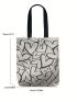 Heart Pattern Shopper Bag Double Handle Casual Style