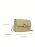 Mini Square Bag Geometric Pattern Flap Chain Strap For Daily