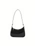 Mini Geometric Pattern Hobo Bag Black For Daily