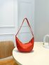 Medium Hobo Bag Orange Fashionable For Daily