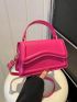 Mini Square Bag Hot Pink Fashionable For Daily