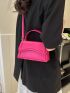 Mini Square Bag Hot Pink Fashionable For Daily