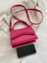 Mini Square Bag Hot Pink Fashionable For Daily