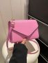 Mini Square Bag Pink Flap For Daily