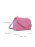 Mini Square Bag Pink Flap For Daily