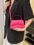 Mini Square Bag Hot Pink Fashionable For Daily