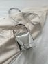 Mini Bucket Bag Crocodile Embossed Silver Funky