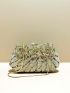 Mini Box Bag Rhinestone & Flower Decor For Party, Perfect Bride Purse For Wedding, Prom & Party Events