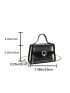 Mini Square Bag Metal Decor Clear Chain Strap