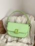 Mini Saddle Bag Green Flap For Daily