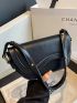 Small Saddle Bag Solid Color Flap Minimalist Style