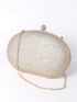 Faux Pearl Decor Box Bag Glitter Small Glamorous