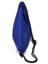 Minimalist Drawstring Backpack Blue Polyester For Sport