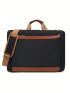 Colorblock Classic Briefcase Medium Double Handle