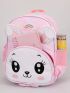 Cartoon Graphic Classic Backpack With Bag Charm Preppy