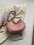 Minimalist Hobo Bag Medium Zipper Pink